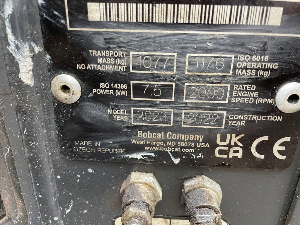 Minibagger del tipo Bobcat E10 minigraver BJ 2023 slechts 615 uur, Gebrauchtmaschine en Kwintsheul (Imagen 6)