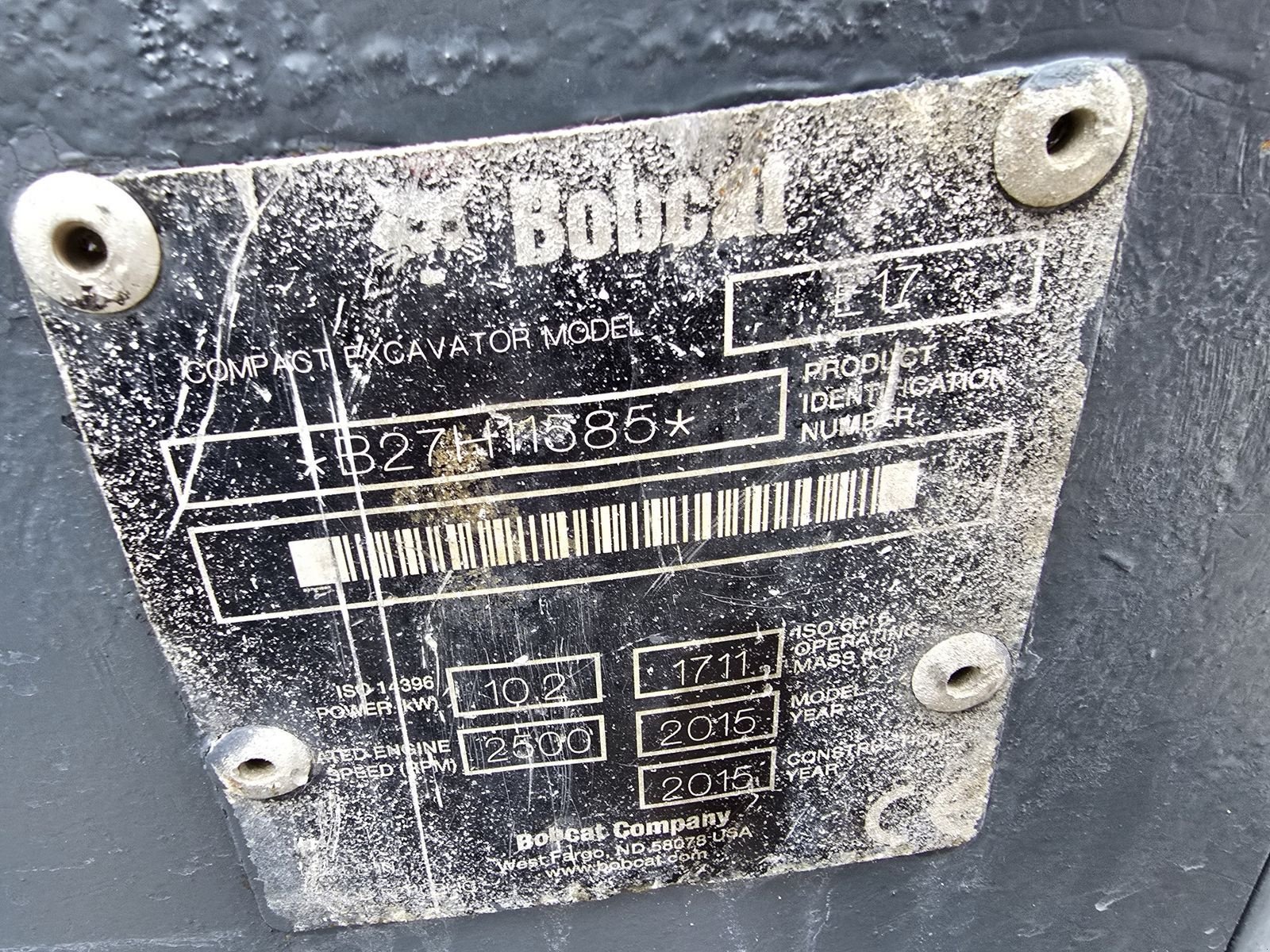 Minibagger del tipo Bobcat E17, Gebrauchtmaschine In Gabersdorf (Immagine 10)