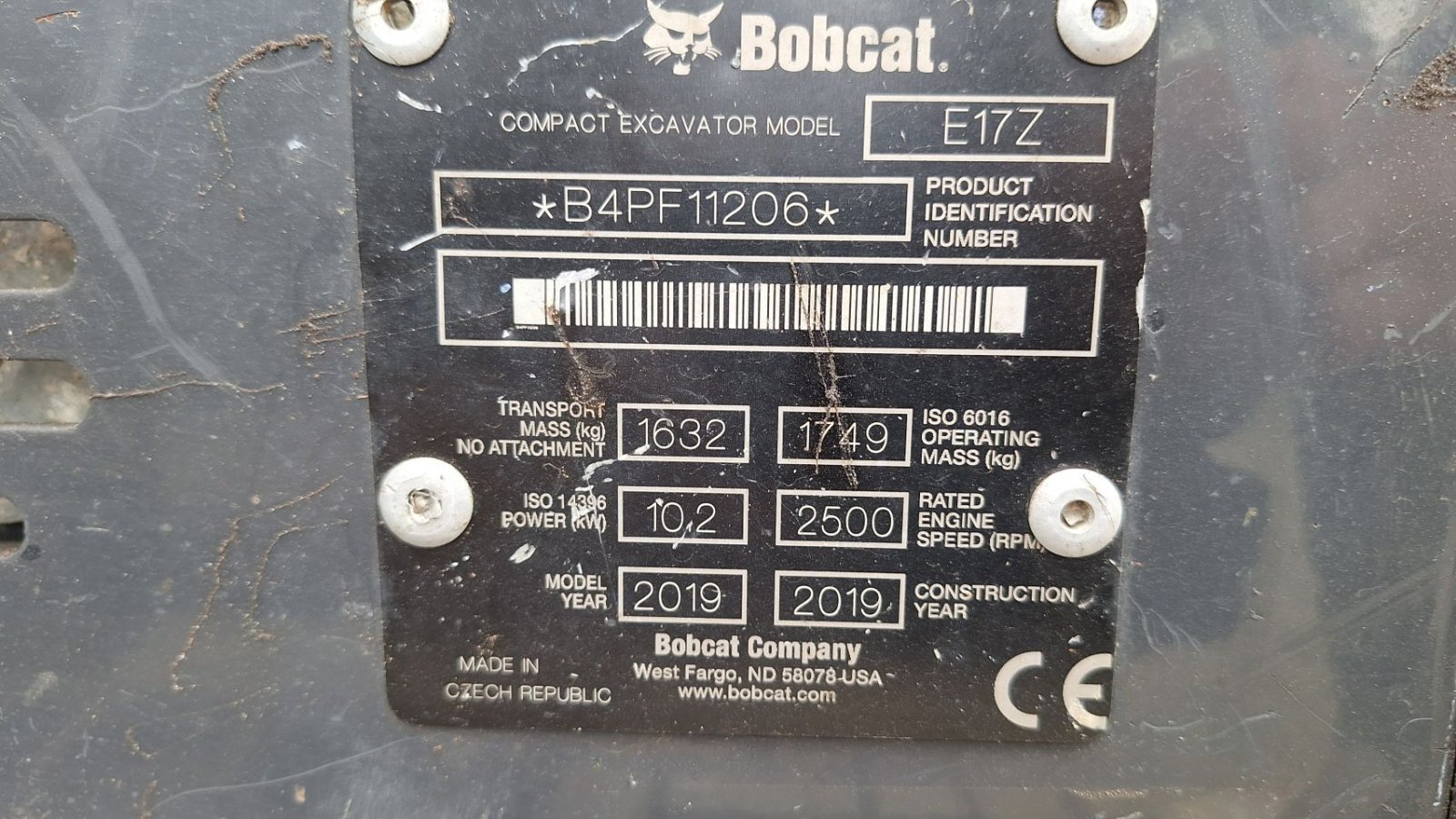 Minibagger типа Bobcat E17Z, Gebrauchtmaschine в Dronten (Фотография 11)
