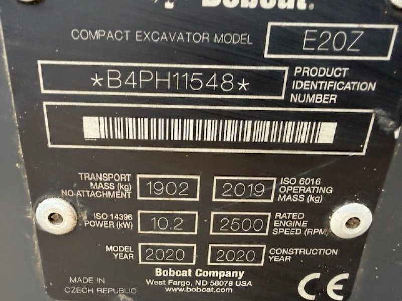 Minibagger des Typs Bobcat E20, Gebrauchtmaschine in Cuijk (Bild 7)