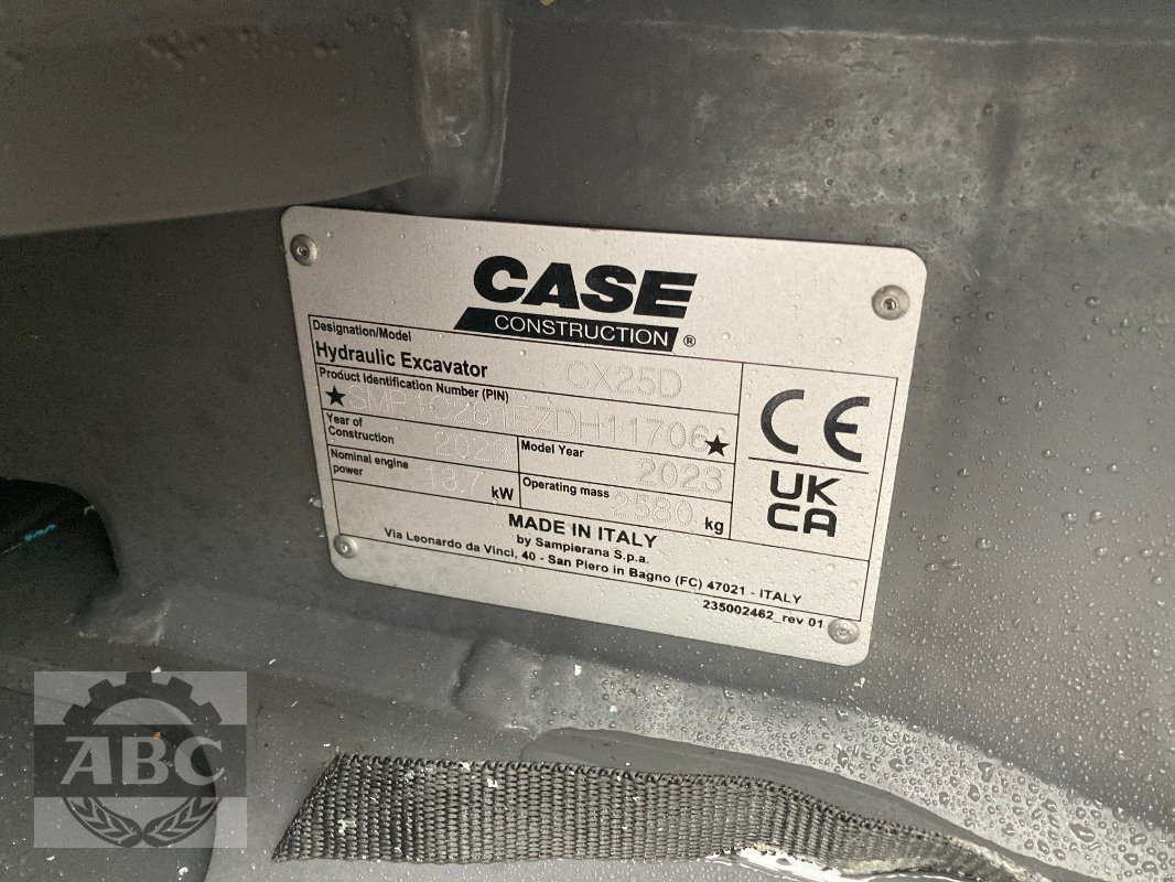 Minibagger tip Case CX 25D - STAGE-V, Neumaschine in Cloppenburg (Poză 4)