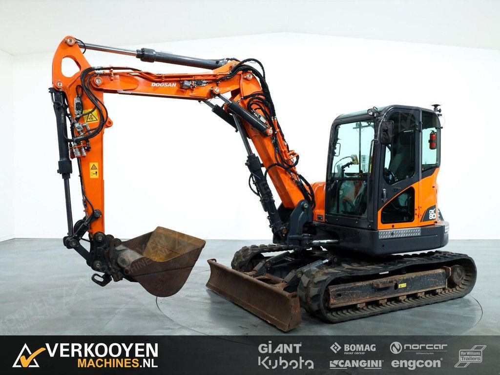 Minibagger of the type Doosan DX80R + Topcon GPS X53i 3D GPS systeem, Gebrauchtmaschine in Vessem (Picture 1)
