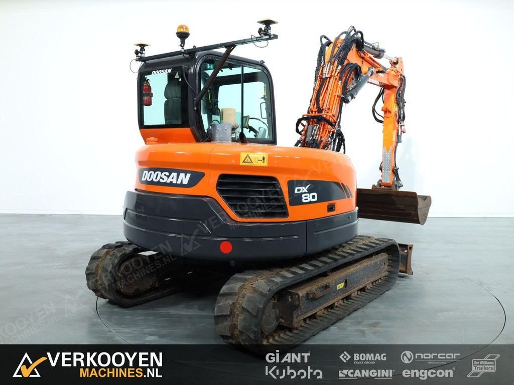 Minibagger of the type Doosan DX80R + Topcon GPS X53i 3D GPS systeem, Gebrauchtmaschine in Vessem (Picture 7)