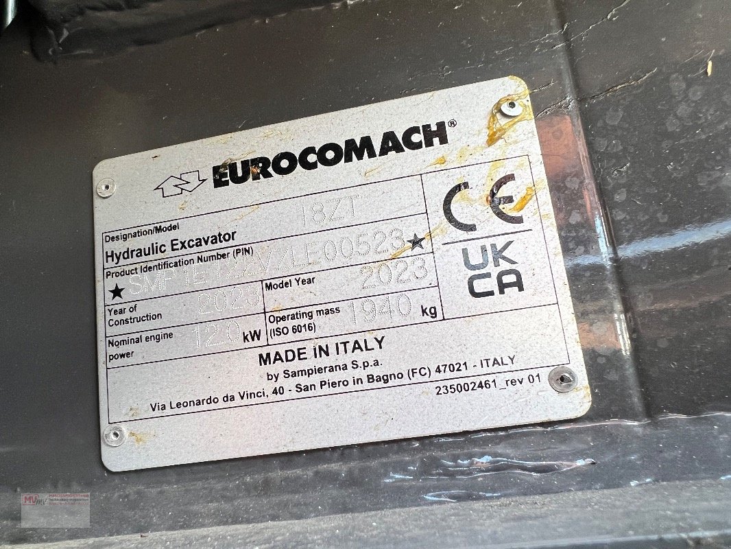 Minibagger tip Eurocomach 18 ZT Minibagger LED-Paket #ab 339€/Monat#, Neumaschine in Neubrandenburg (Poză 11)