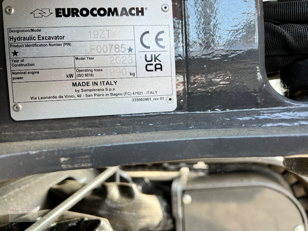 Minibagger des Typs Eurocomach 19 ZT Minibagger #ab 414€/Monat#, Neumaschine in Neubrandenburg (Bild 16)