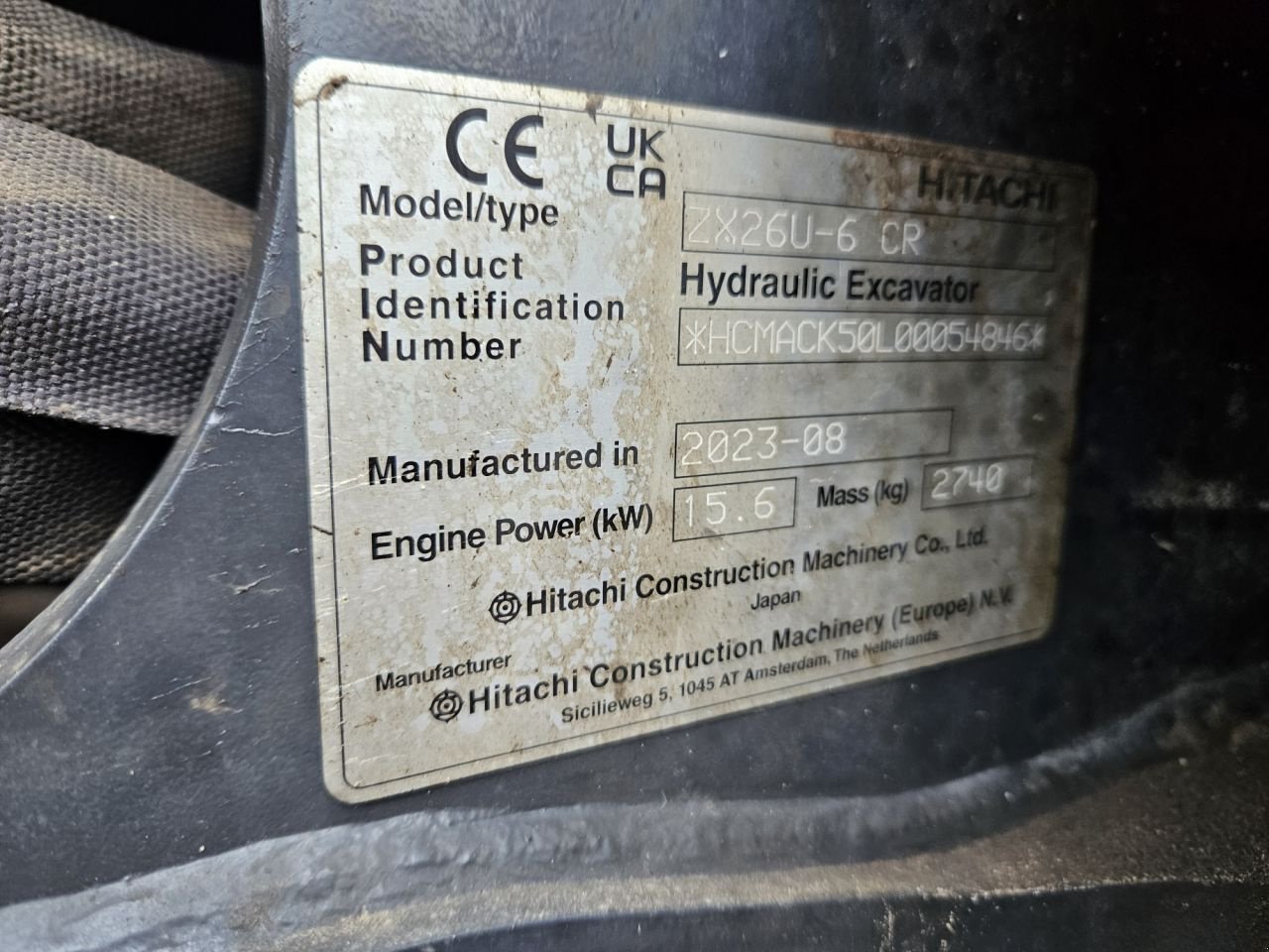 Minibagger a típus Hitachi ZX26U-6, Gebrauchtmaschine ekkor: Veldhoven (Kép 5)