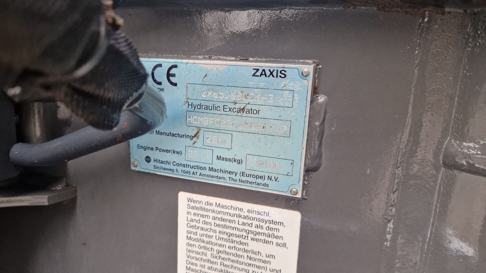 Minibagger του τύπου Hitachi ZX85, Gebrauchtmaschine σε Gabersdorf (Φωτογραφία 3)