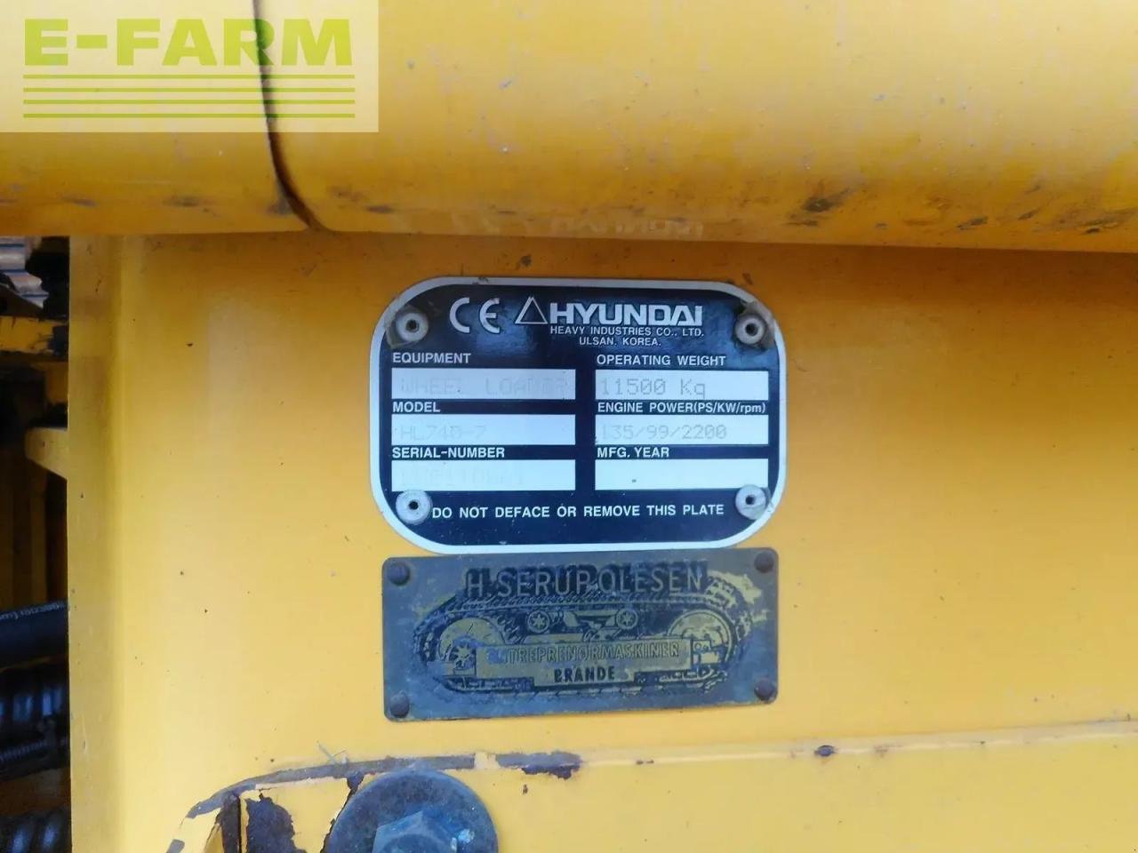 Minibagger typu Hyundai hl740-7 mit hochkippschaufel u. volvo sw, Gebrauchtmaschine v ST. NIKOLAI/DR. (Obrázek 8)