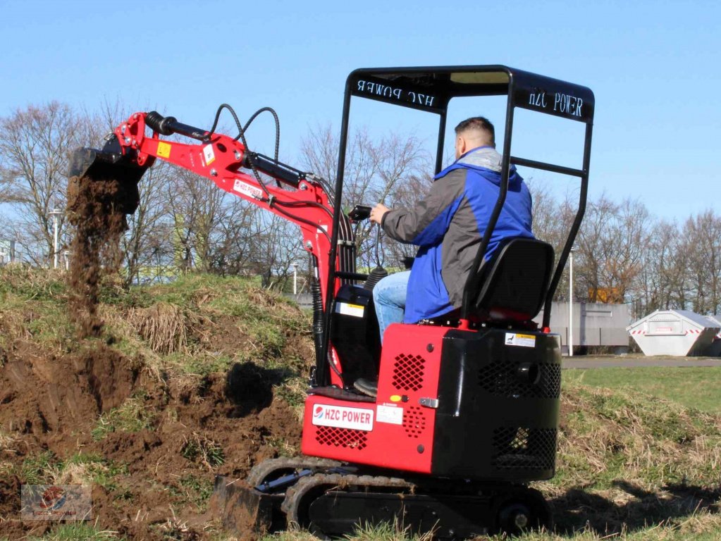 Minibagger типа HZC Power BKB851K Minibbager mit verstellbarem Fahrwerk und Schwenkarm, Neumaschine в Brandenburg - Werder (Havel) (Фотография 7)