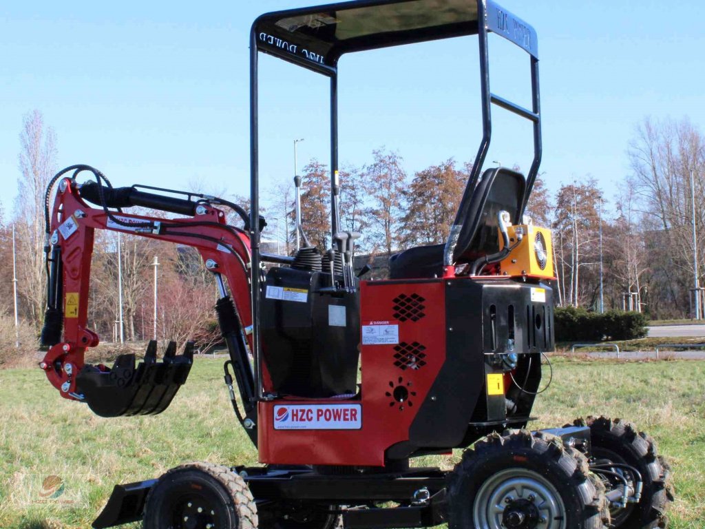 Minibagger des Typs HZC Power BVR600K Minibagger mit 4-Rädern und Benzinmotor, Neumaschine in Krefeld (Bild 3)