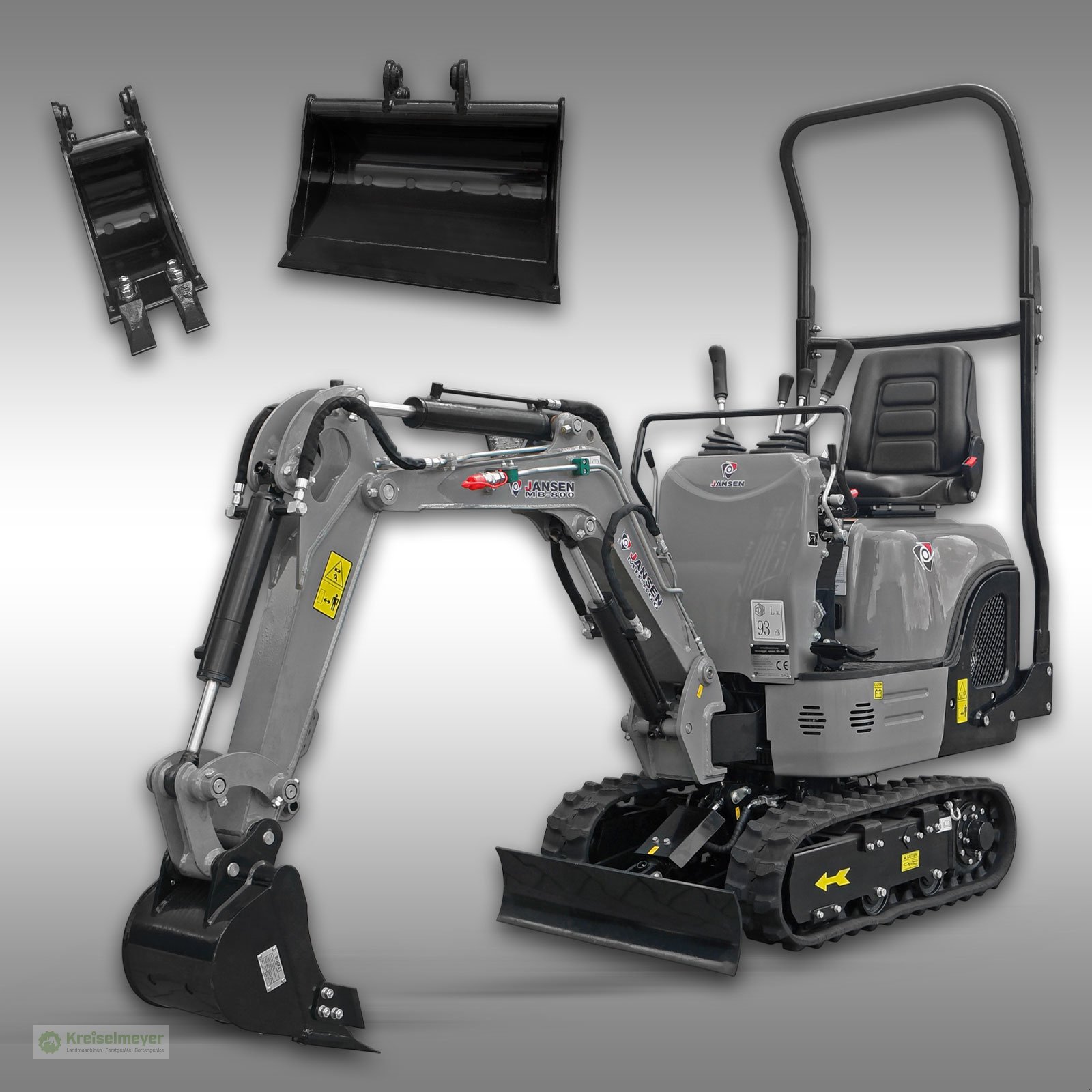 Minibagger Türe ait Jansen MB-800 NEU mit Schaufelpaket, Neumaschine içinde Feuchtwangen (resim 1)