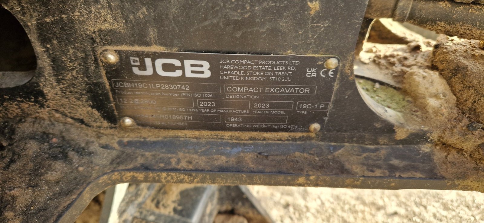 Minibagger Türe ait JCB 19C-1 250h Bj.2023 Abbruchhammer Top Zustand, Gebrauchtmaschine içinde Palling (resim 16)