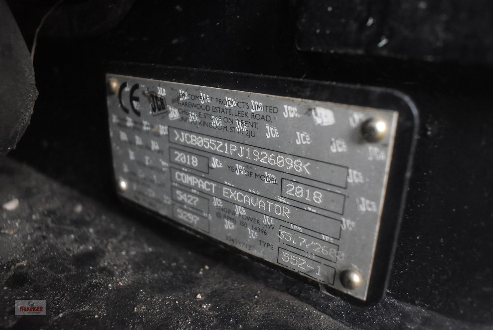 Minibagger Türe ait JCB 55Z-1 mit Powertilt, Gebrauchtmaschine içinde Putzleinsdorf (resim 14)