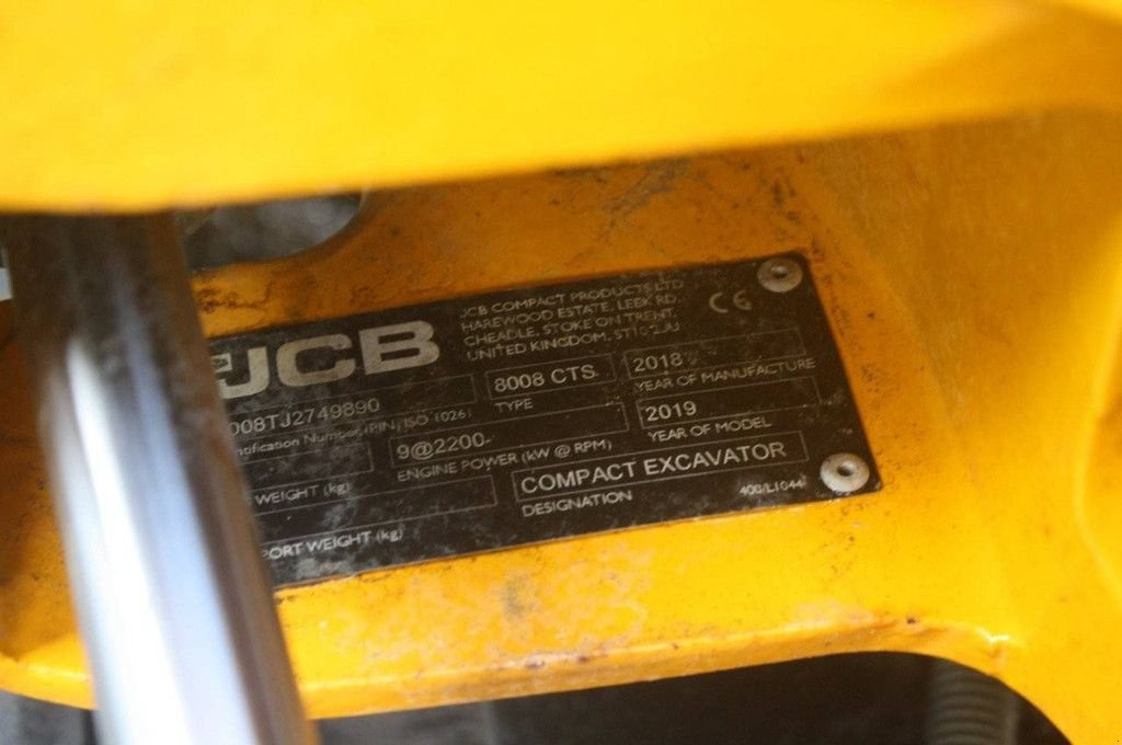 Minibagger typu JCB 8008 CTS, Gebrauchtmaschine w Antwerpen (Zdjęcie 7)