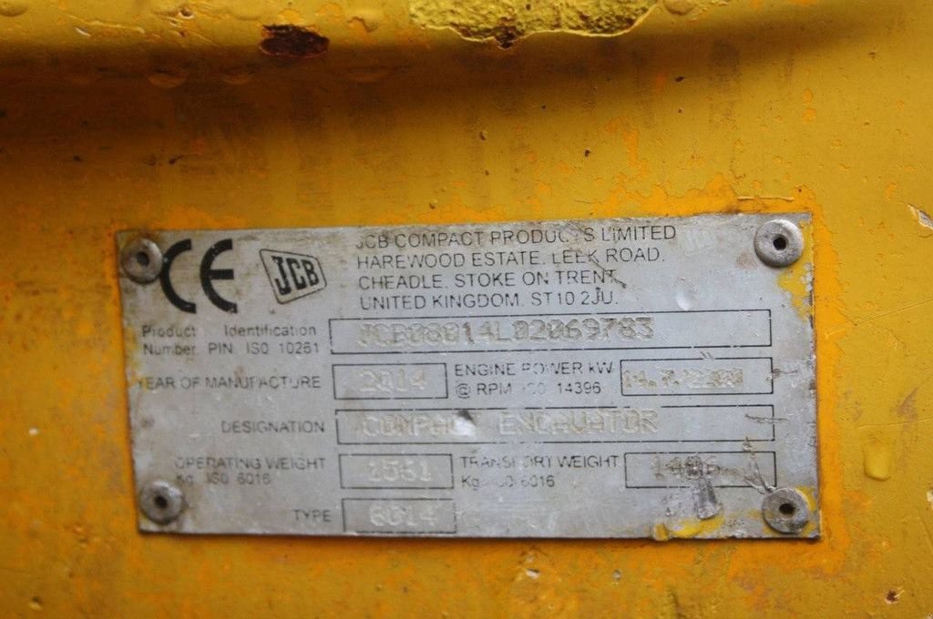 Minibagger za tip JCB 8014 CTS, Gebrauchtmaschine u Antwerpen (Slika 5)