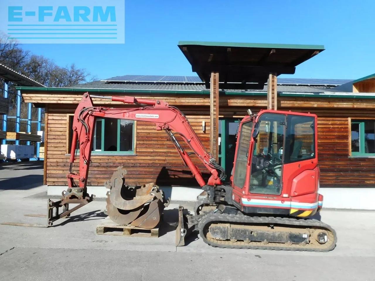 Minibagger Türe ait Kobelco sk55srx-6 ( 5.100kg ) 4 löffel + palettengabel, Gebrauchtmaschine içinde ST. NIKOLAI/DR. (resim 1)