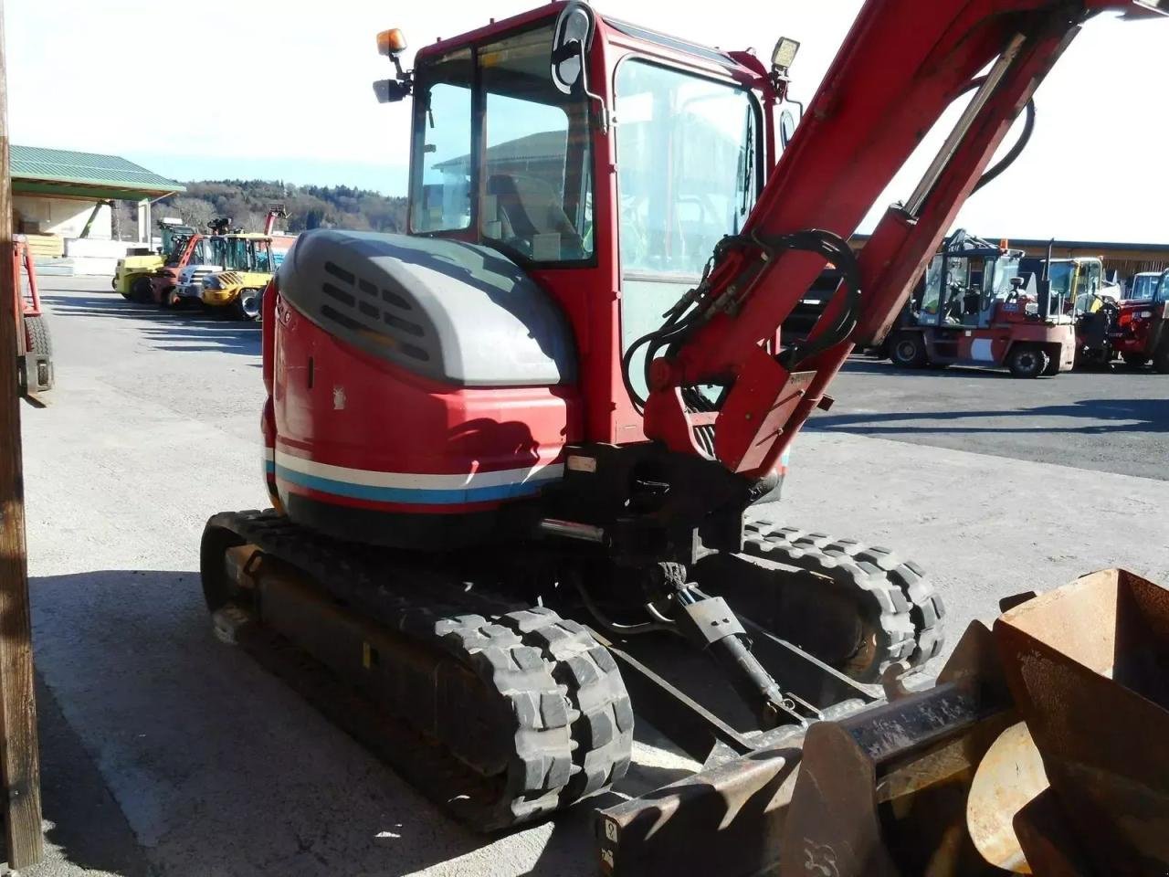 Minibagger Türe ait Kobelco sk55srx-6 ( 5.100kg ) 4 löffel + palettengabel, Gebrauchtmaschine içinde ST. NIKOLAI/DR. (resim 5)