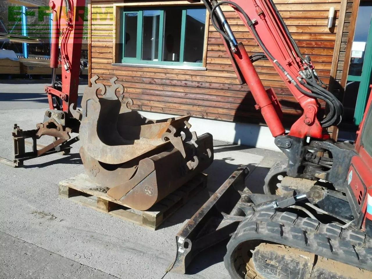 Minibagger Türe ait Kobelco sk55srx-6 ( 5.100kg ) 4 löffel + palettengabel, Gebrauchtmaschine içinde ST. NIKOLAI/DR. (resim 12)