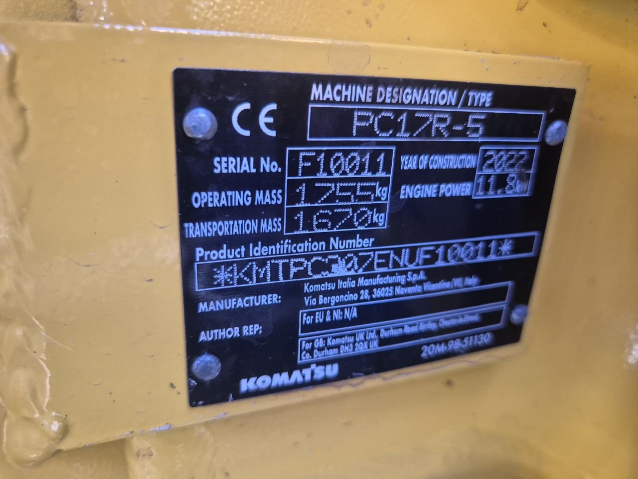 Minibagger Türe ait Komatsu PC17R-5, Gebrauchtmaschine içinde Nijeveen (resim 11)