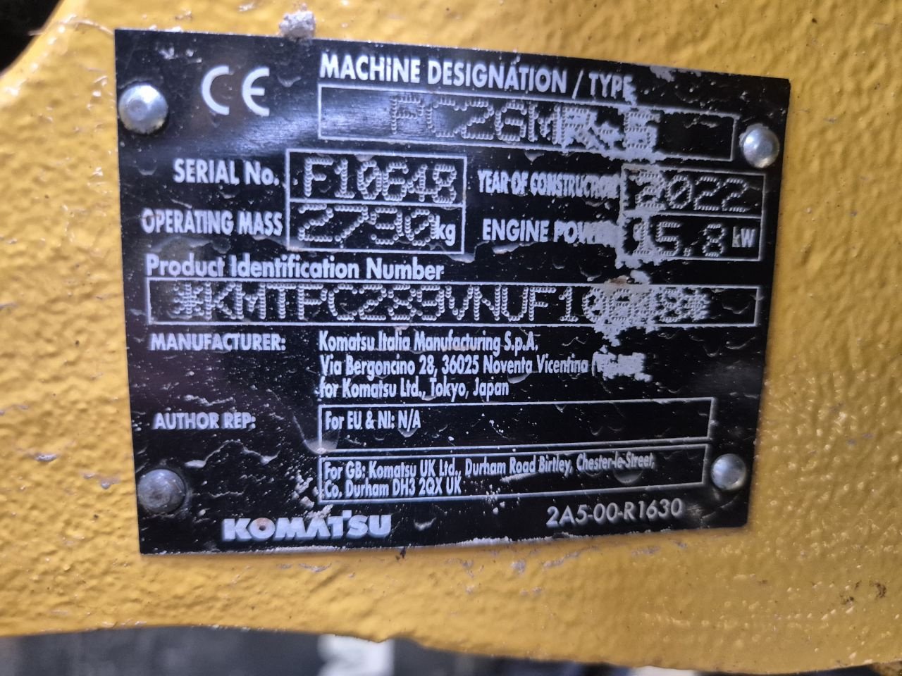 Minibagger Türe ait Komatsu PC26MR-5, Gebrauchtmaschine içinde Nijeveen (resim 9)