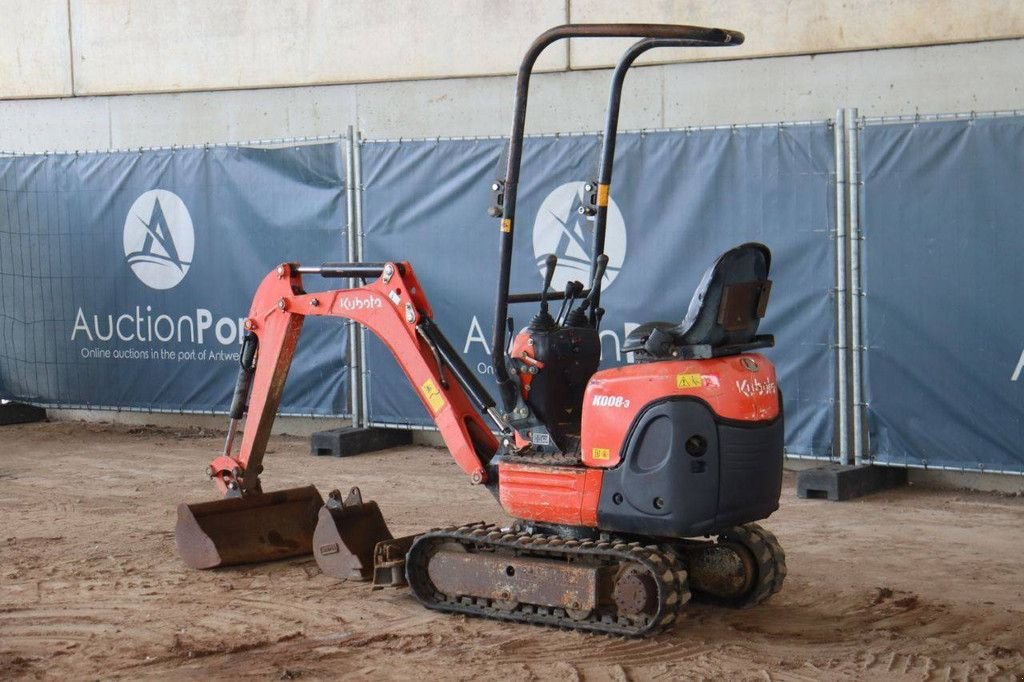 Minibagger des Typs Kubota K008-3, Gebrauchtmaschine in Antwerpen (Bild 3)