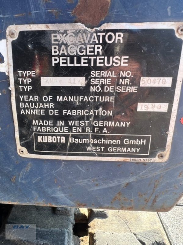 Minibagger typu Kubota KH 41, Gebrauchtmaschine v Sulzbach (Obrázok 2)