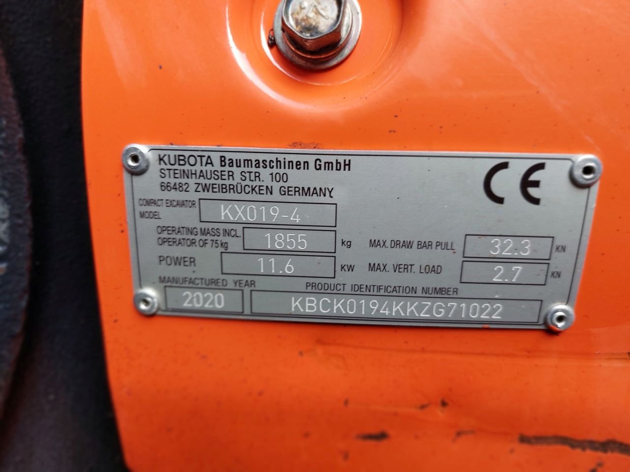 Minibagger typu Kubota KX 019-4, Gebrauchtmaschine v Ouderkerk aan den IJssel (Obrázek 11)