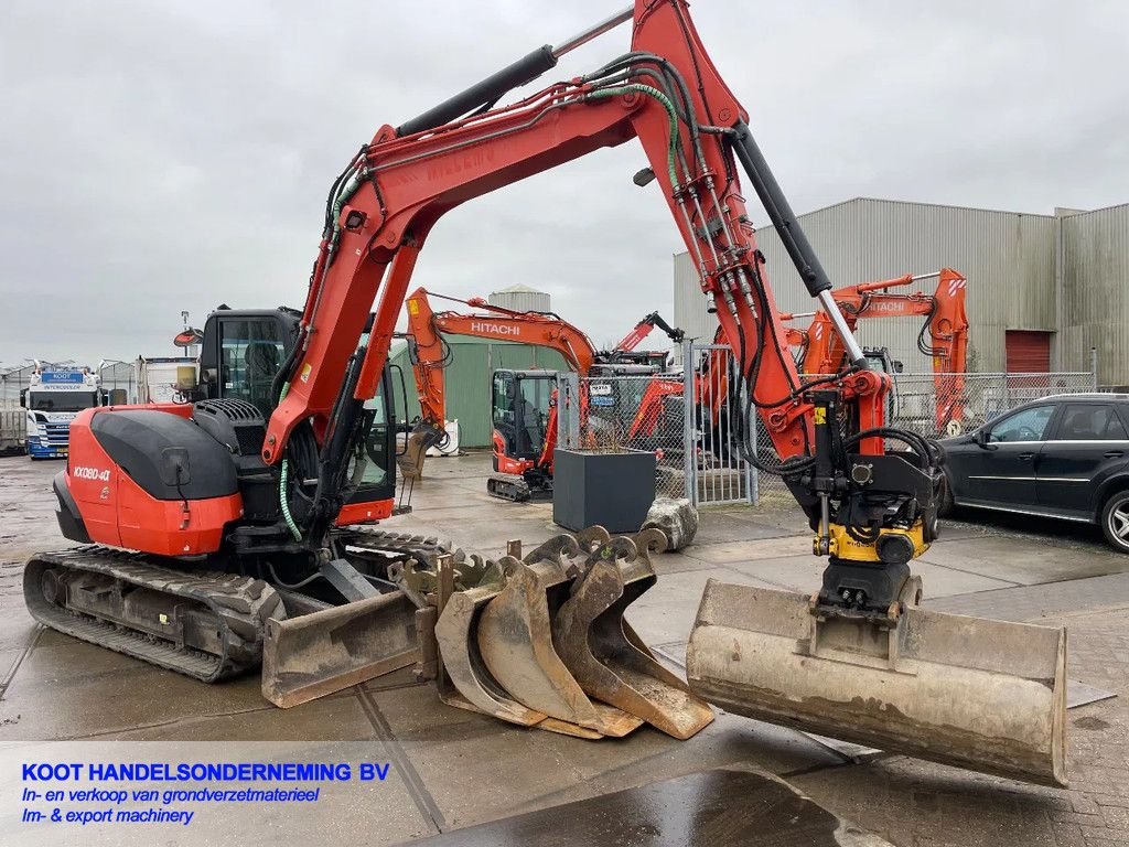 Minibagger типа Kubota KX 080-4 Engcon-5 Buckets!-Grease system, Gebrauchtmaschine в Nieuwerkerk aan den IJssel (Фотография 7)