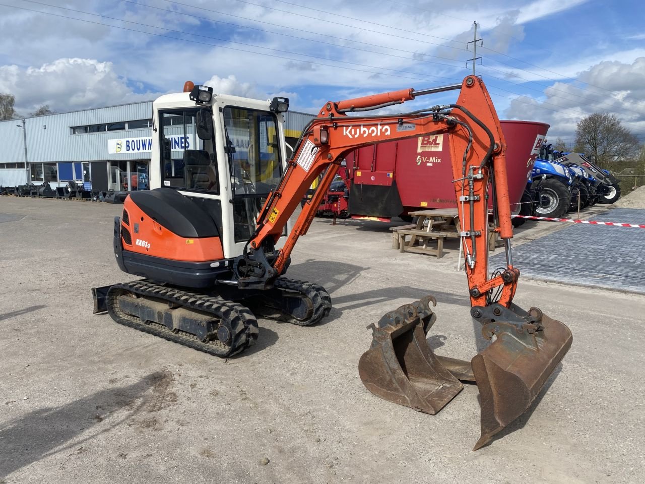 Minibagger des Typs Kubota KX 61-3 minigraver graafmachine, Gebrauchtmaschine in Heerenveen (Bild 1)