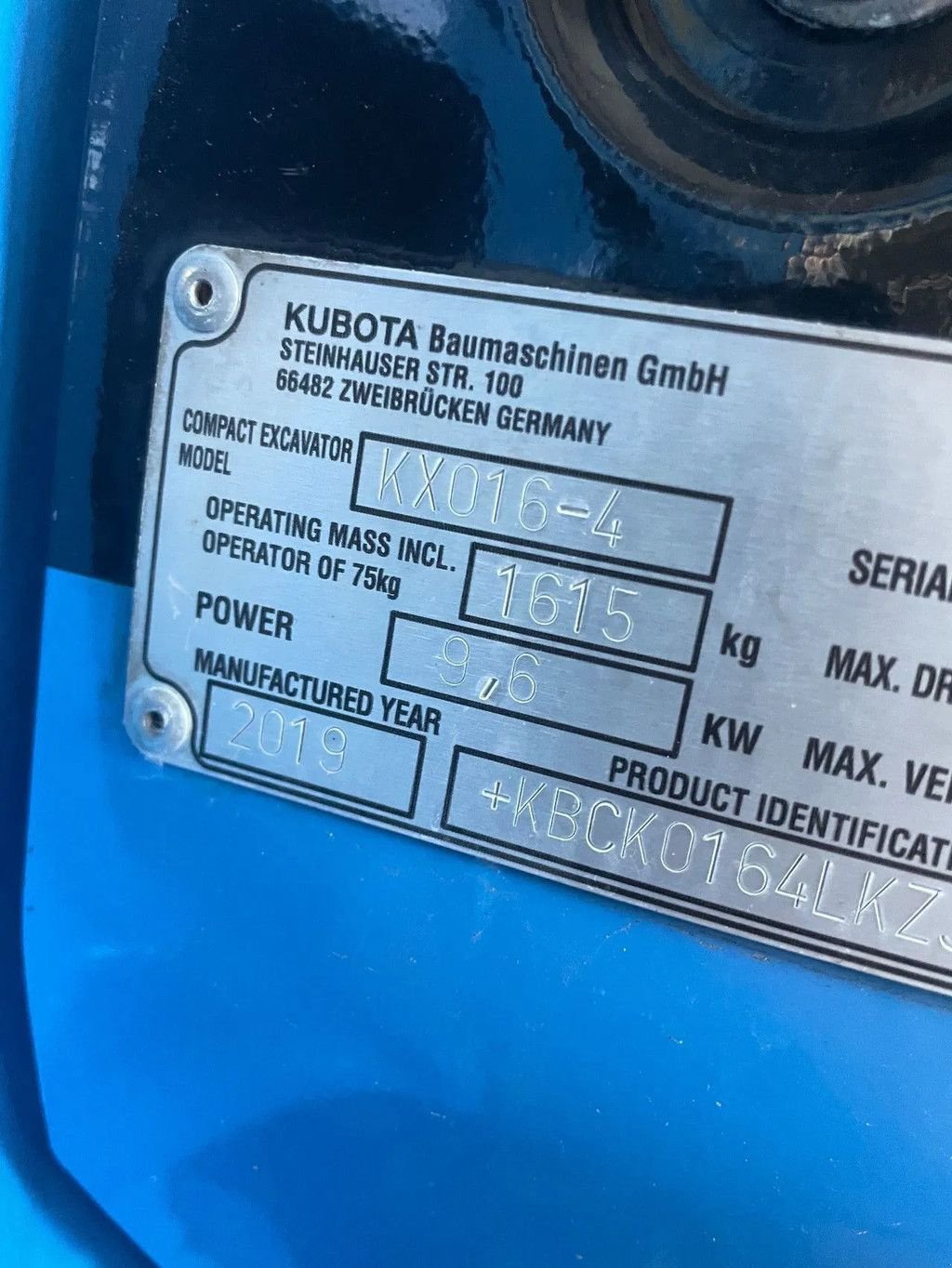 Minibagger a típus Kubota KX016-4 minigraafmachine, Gebrauchtmaschine ekkor: Kwintsheul (Kép 11)