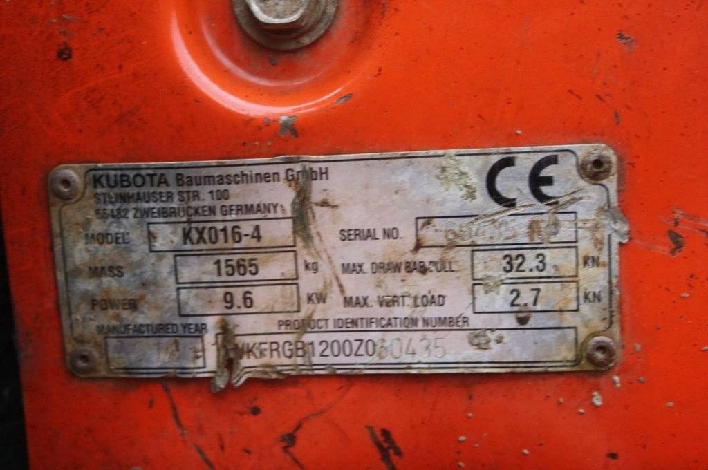 Minibagger za tip Kubota KX016-4, Gebrauchtmaschine u Antwerpen (Slika 10)