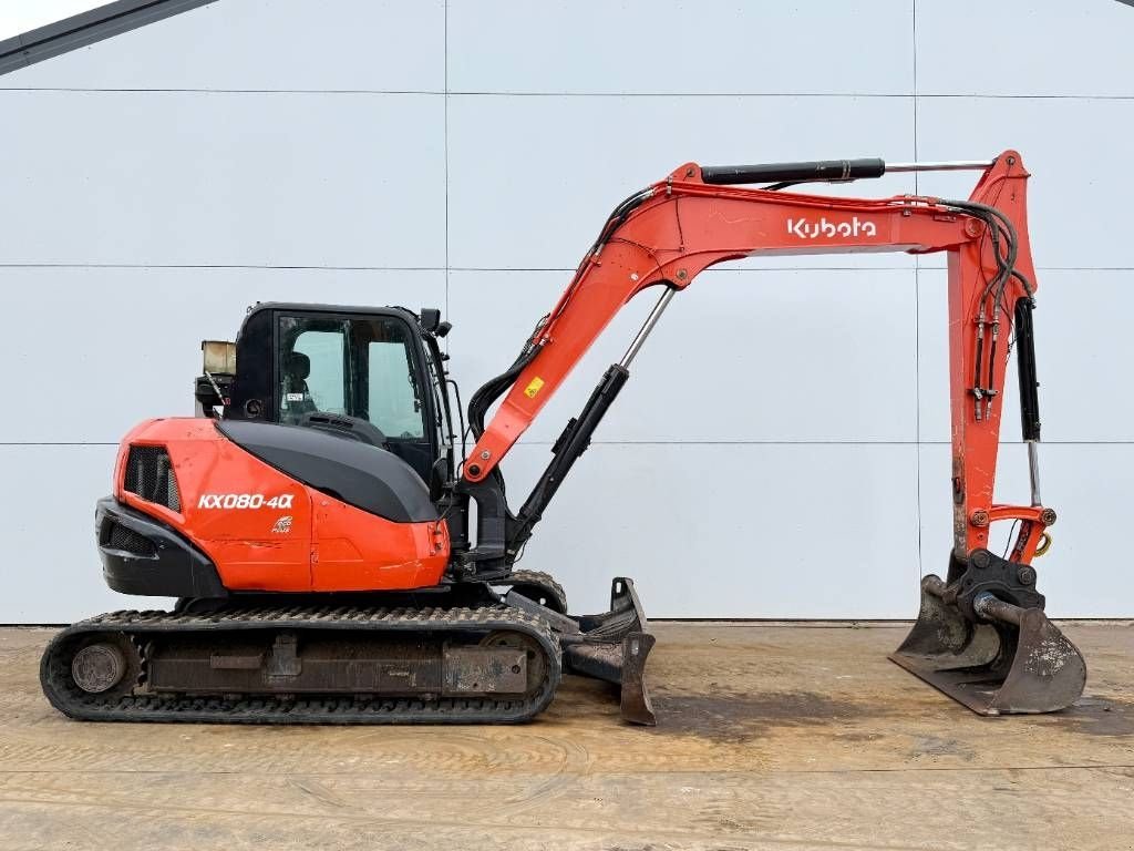 Minibagger del tipo Kubota KX080-4a - Automatic Greasing / Hammer Lines, Gebrauchtmaschine en Veldhoven (Imagen 7)