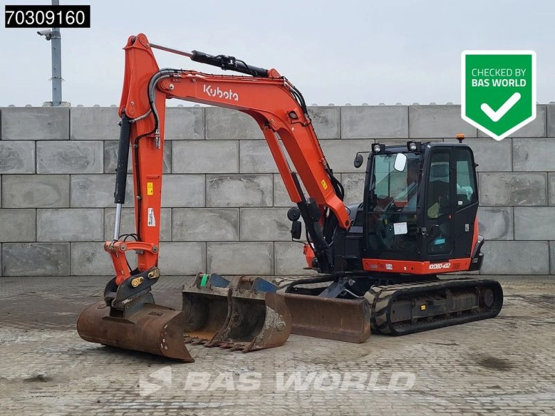 Minibagger of the type Kubota KX080 -4a2 A/C - 3 Buckets, Gebrauchtmaschine in Veghel