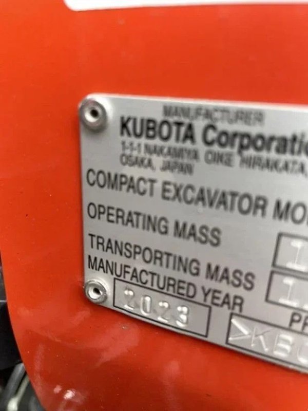 Minibagger des Typs Kubota U10-5 minigraver met Joystick bediening NIEUW! Nu op voorraad, Gebrauchtmaschine in Kwintsheul (Bild 9)