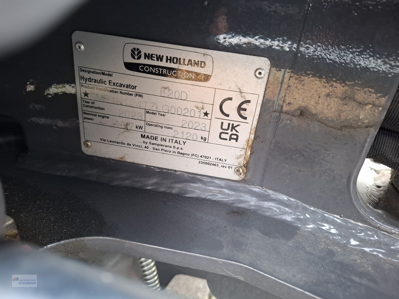 Minibagger typu New Holland E20D Kabine / Eurocomach, Neumaschine v Altenberge (Obrázek 15)