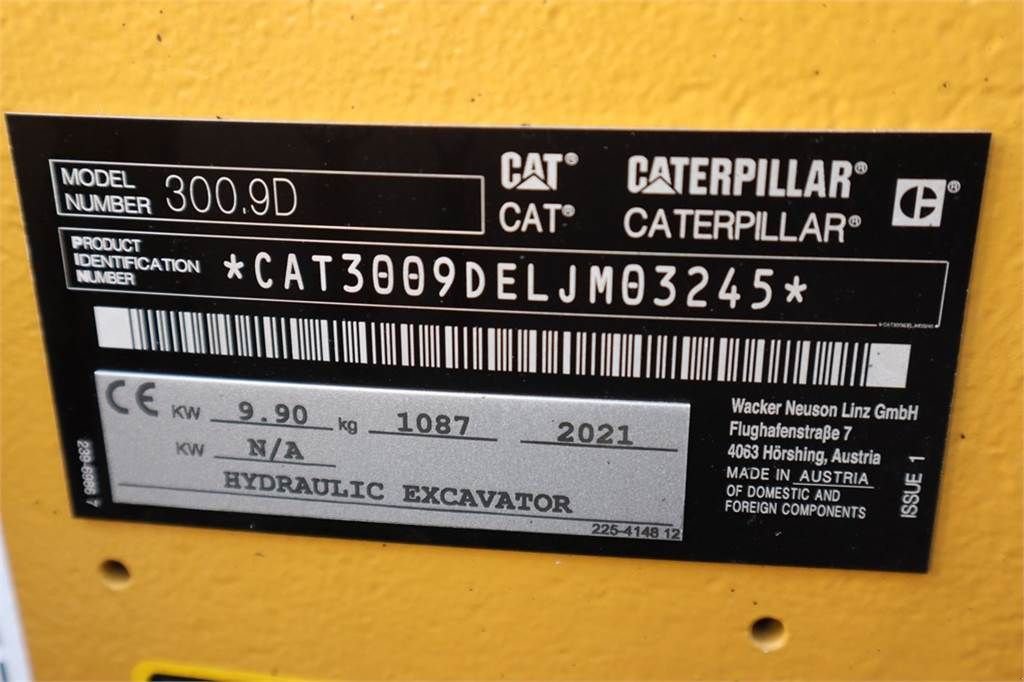Minibagger типа Sonstige Cat 300.9D NEW, Valid inspection, *Guarantee! Hydr Qui, Gebrauchtmaschine в Groenlo (Фотография 7)