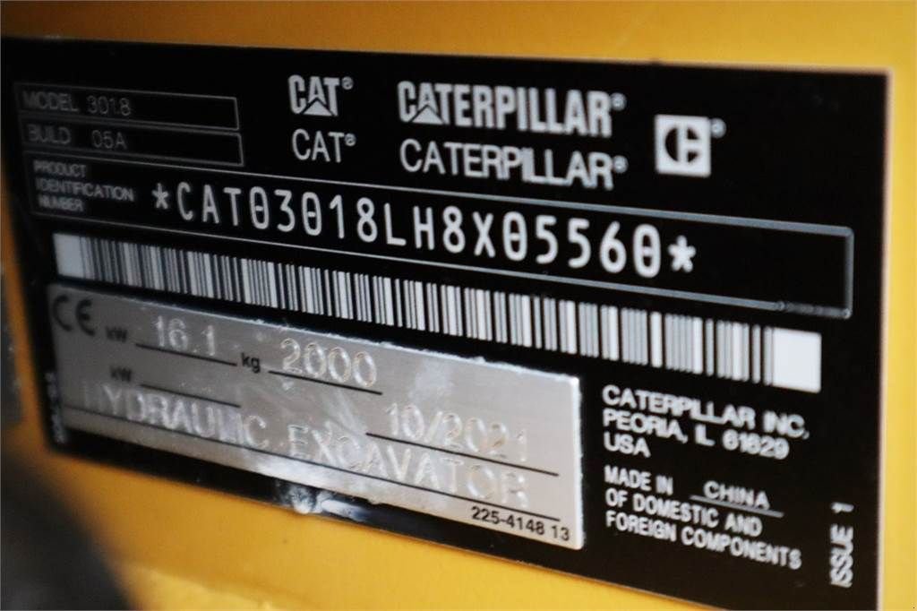 Minibagger типа Sonstige Cat 301.8 NEW, Valid inspection, *Guarantee! Hydr Quic, Gebrauchtmaschine в Groenlo (Фотография 7)