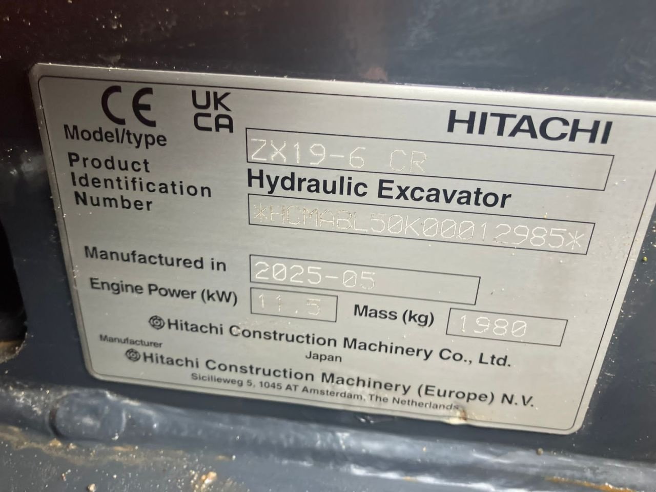 Minibagger des Typs Sonstige Hiatchi ZX19-6, Gebrauchtmaschine in Terschuur (Bild 11)