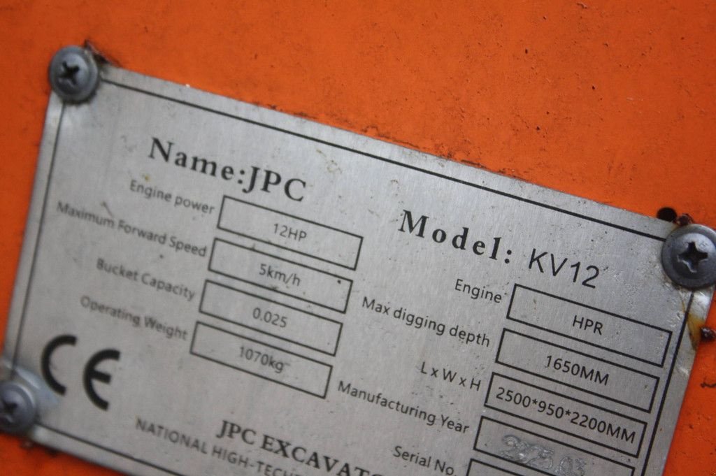 Minibagger от тип Sonstige JPC KV12, Gebrauchtmaschine в Antwerpen (Снимка 7)