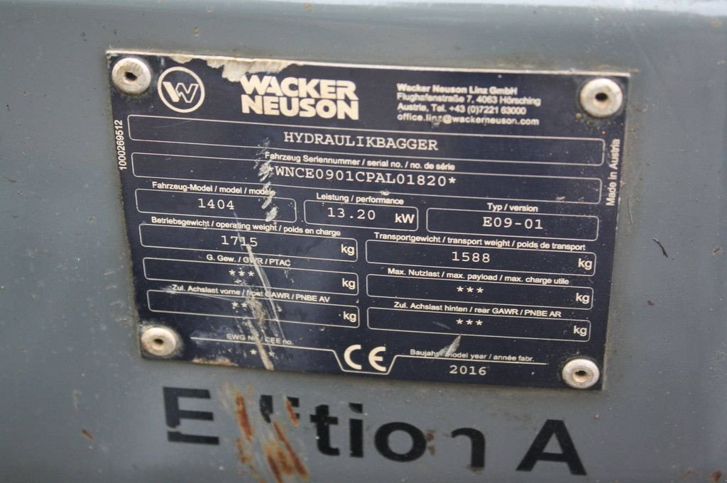 Minibagger tipa Sonstige Neuson 1404, Gebrauchtmaschine u Antwerpen (Slika 10)