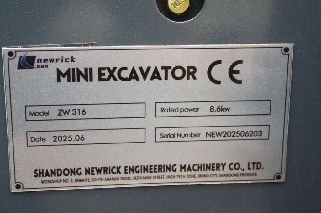 Minibagger tipa Sonstige Newkrick ZW 316, Neumaschine u Antwerpen (Slika 9)