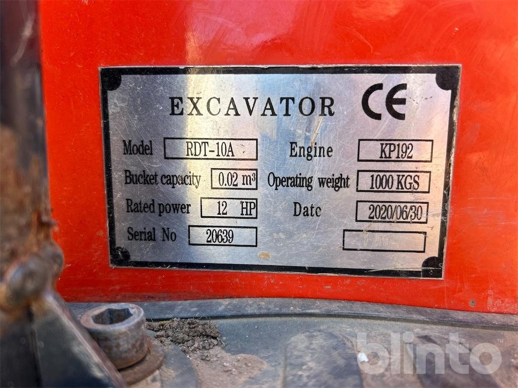 Minibagger του τύπου Sonstige RDT-10A, Gebrauchtmaschine σε Düsseldorf (Φωτογραφία 5)
