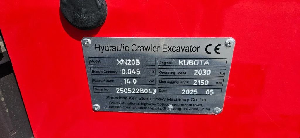 Minibagger del tipo Sonstige Rhinoceros XN20B powered by kubota, Gebrauchtmaschine In Scharsterbrug (Immagine 7)