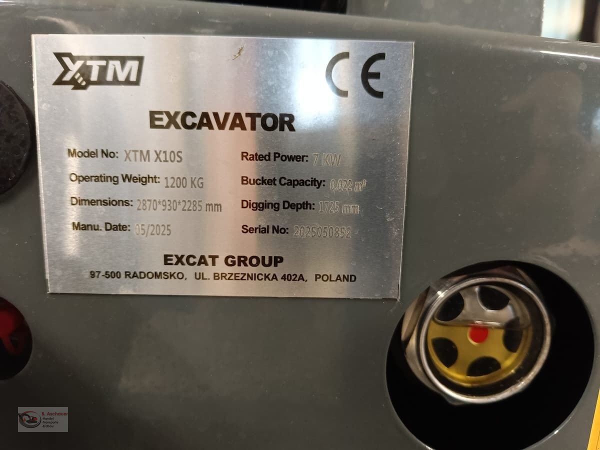 Minibagger del tipo Sonstige XTM X10s Pro, Neumaschine en Dimbach (Imagen 10)