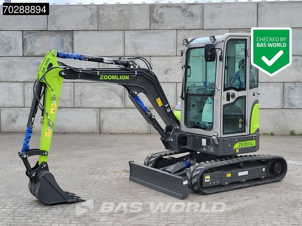 Minibagger a típus Sonstige Zoomlion ZE26 GU FACTORY WARRANTY - CE CERTIFIED - KUBOTA ENGINE, Neumaschine ekkor: Veghel (Kép 1)