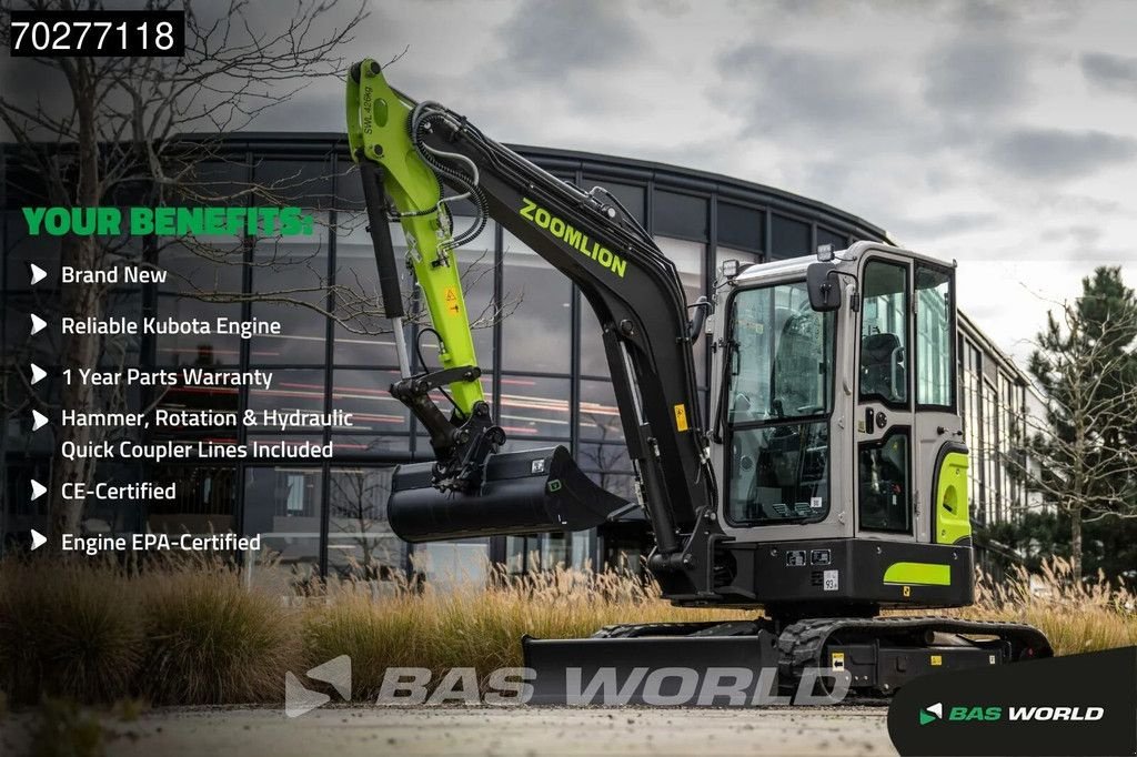 Minibagger des Typs Sonstige Zoomlion ZE26 GU FACTORY WARRANTY - CW/3 BUCKETS - CE CERTIFIED, Neumaschine in Veghel (Bild 2)