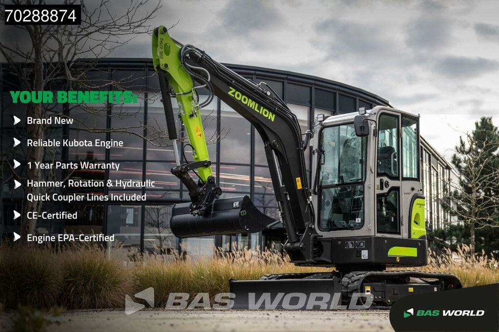 Minibagger del tipo Sonstige Zoomlion ZE26 GU WARRANTY &ndash; PIN-ON/3 BUCKETS - KUBOTA, Neumaschine en Veghel (Imagen 2)