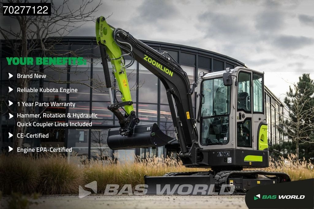 Minibagger del tipo Sonstige Zoomlion ZE35 GU FACTORY WARRANTY -KUBOTA ENGINE -A/C, Neumaschine In Veghel (Immagine 2)