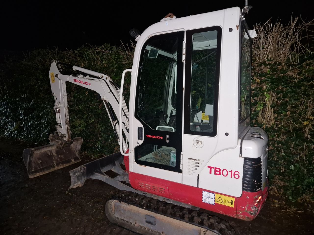 Minibagger Türe ait Takeuchi tb 016, Gebrauchtmaschine içinde Oirschot (resim 3)