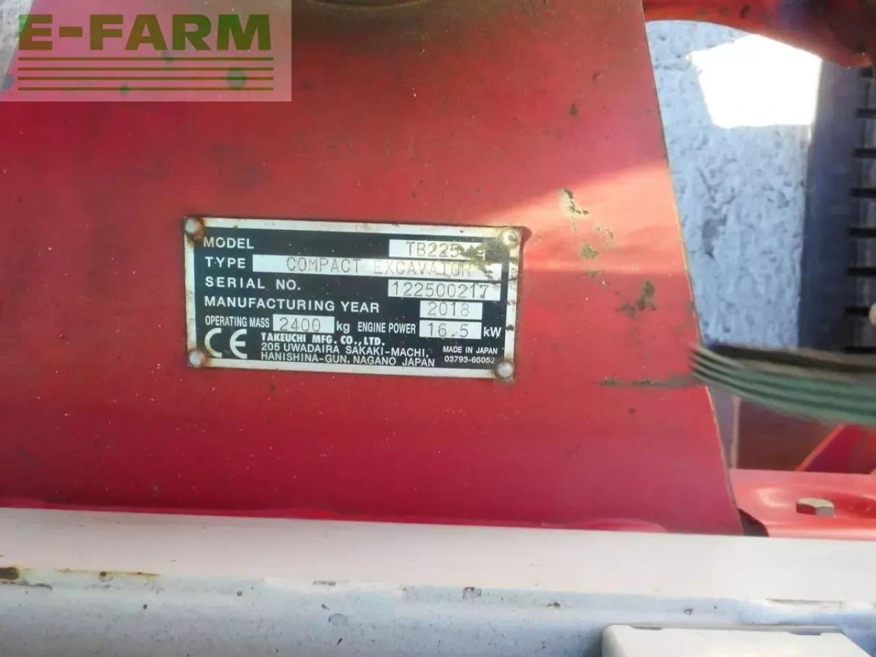 Minibagger des Typs Takeuchi tb 225 ( 2.400kg ) mit hydr. verstellfahrwerk, Gebrauchtmaschine in ST. NIKOLAI/DR. (Bild 7)